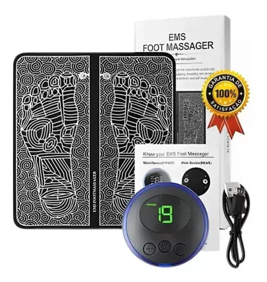 Massageador Elétrico EMS para os Pés e Pernas RelaxPro | Alívio de Dores, Inchaços e Varizes - shopyordy