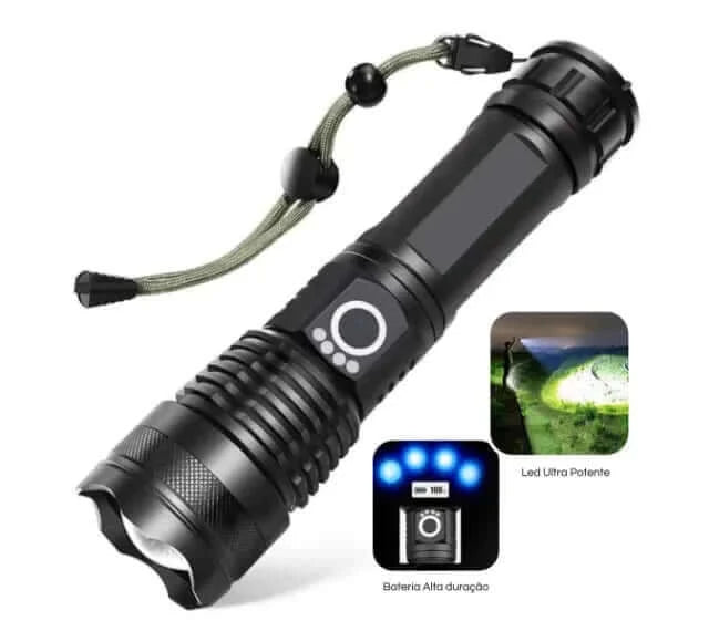 Lanterna MILITAR A prova d'água Laser Pro Titanium® - Mais Potente do Mundo