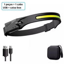 Lanterna de cabeça super leve® Led com sensor de movimento para ligar