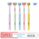 Escova de dentes 3 em 1 de 45° Yalina® ultra fino cabelo macio adulto e crianças