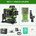 Huepar 704CG 16 Linhas Nível Laser 4D Auto-nivelamento Linha Cruzada Verde Ajuste Brilhante Alinhamento Ferramenta Laser com Bateria de Iões de Lítio