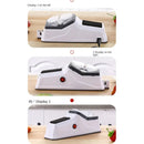 USB Electric Knife Sharpener Adjustable For Kitchen Knives Tool Knife Scissor Sharpening White medium and fine grinding blade - shopyordy