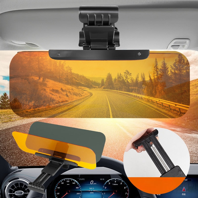 Viseira de sol do carro visão noturna condução hd anti luz solar (Dia e Noite) - shopyordy